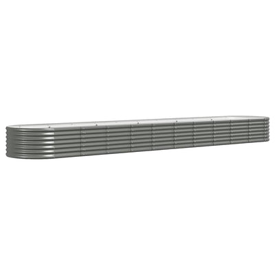Vidaxl plantenbak 440x80x36 cm gegalvaniseerd staal grijs