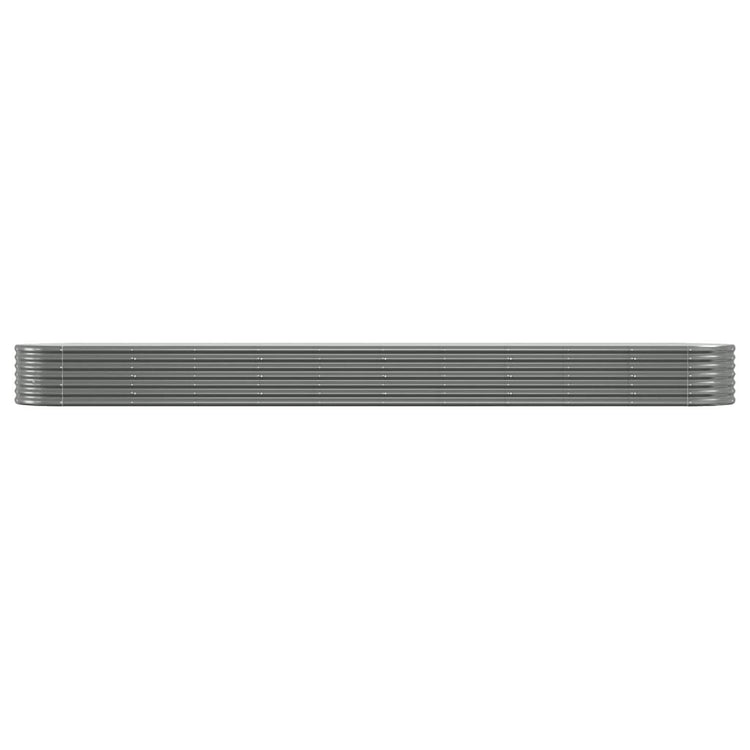 Vidaxl plantenbak 440x80x36 cm gegalvaniseerd staal grijs