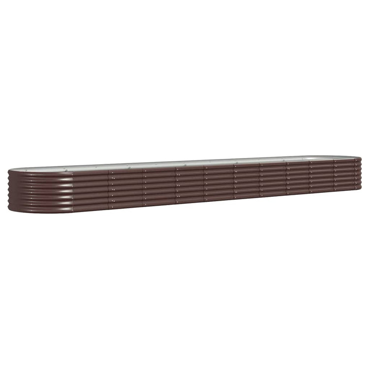 Vidaxl plantenbak 440x80x36 cm gegalvaniseerd staal bruin