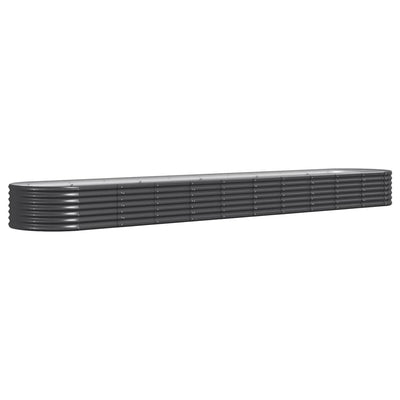 Vidaxl plantenbak 440x80x36 cm gegalvaniseerd staal antracietkleurig