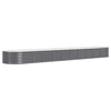 Vidaxl plantenbak 440x80x36 cm gegalvaniseerd staal antracietkleurig