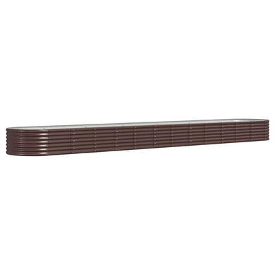 Vidaxl plantenbak 512x80x36 cm gegalvaniseerd staal bruin