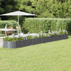 Vidaxl plantenbak 512x80x36 cm gegalvaniseerd staal antracietkleurig