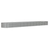 Vidaxl plantenbak 512x80x36 cm gegalvaniseerd staal zilverkleurig