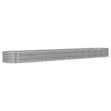Vidaxl plantenbak 512x80x36 cm gegalvaniseerd staal zilverkleurig - afbeelding 2
