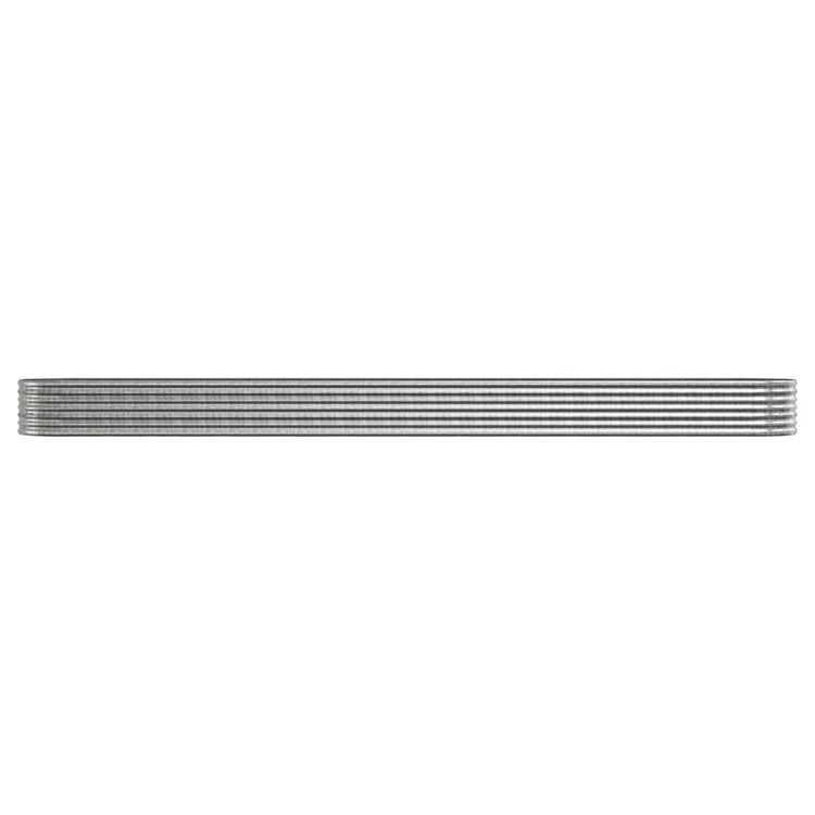 Vidaxl plantenbak 512x80x36 cm gegalvaniseerd staal zilverkleurig