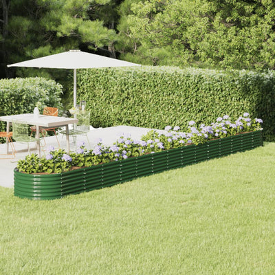 Vidaxl plantenbak 620x80x36 cm gegalvaniseerd staal groen