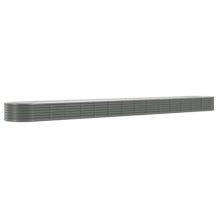 Vidaxl plantenbak 620x80x36 cm gegalvaniseerd staal grijs