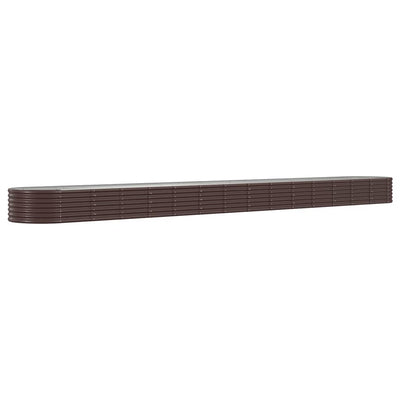 Vidaxl plantenbak 620x80x36 cm gegalvaniseerd staal bruin