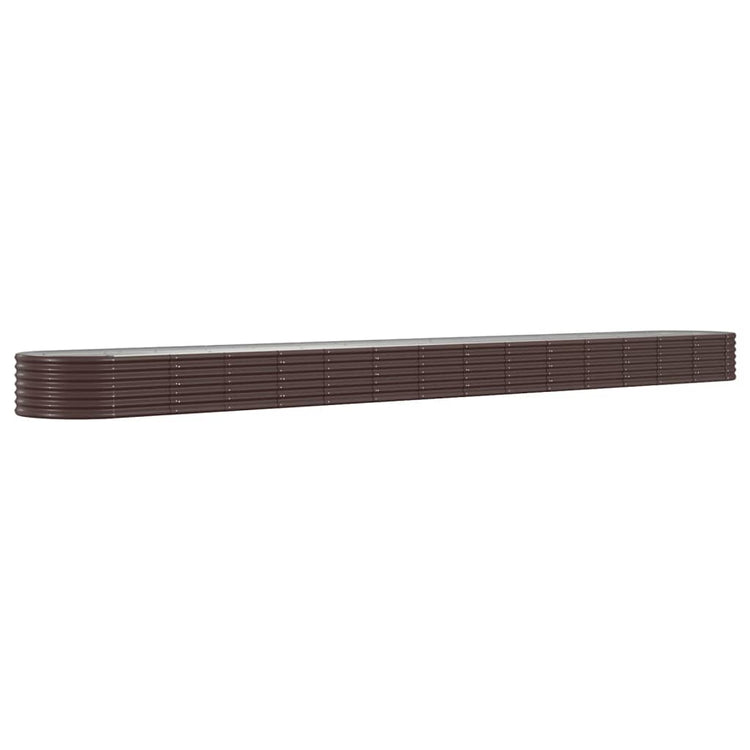 Vidaxl plantenbak 620x80x36 cm gegalvaniseerd staal bruin