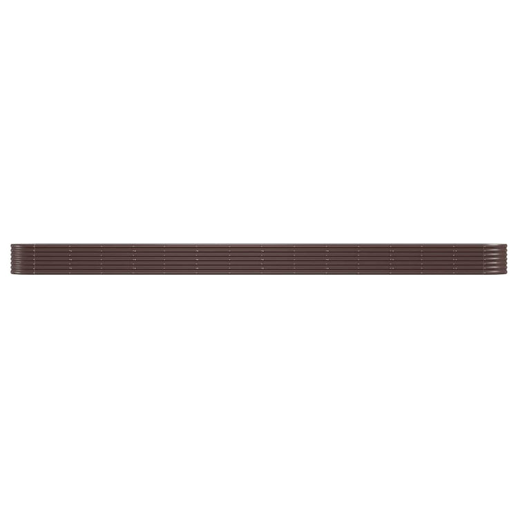 Vidaxl plantenbak 620x80x36 cm gegalvaniseerd staal bruin