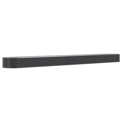 Vidaxl plantenbak 620x80x36 cm gegalvaniseerd staal antracietkleurig