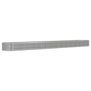 Vidaxl plantenbak 620x80x36 cm gegalvaniseerd staal zilverkleurig - afbeelding 2