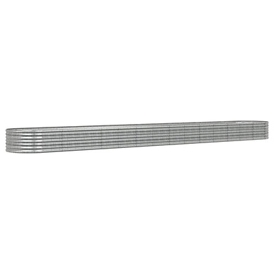 Vidaxl plantenbak 620x80x36 cm gegalvaniseerd staal zilverkleurig
