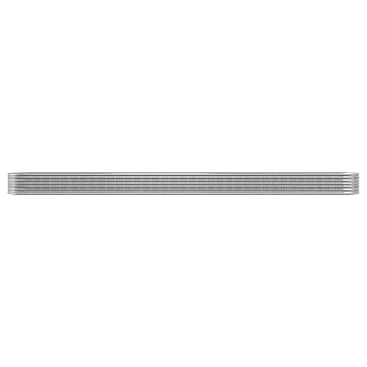 Vidaxl plantenbak 620x80x36 cm gegalvaniseerd staal zilverkleurig
