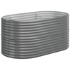 Vidaxl plantenbak 152x80x68 cm gegalvaniseerd staal grijs