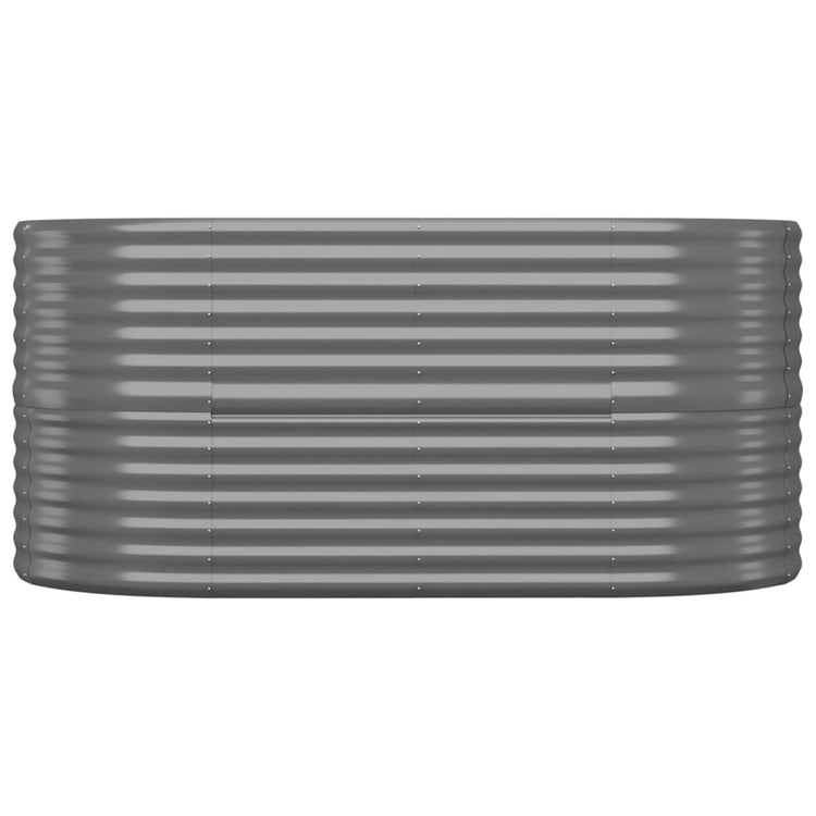 Vidaxl plantenbak 152x80x68 cm gegalvaniseerd staal grijs