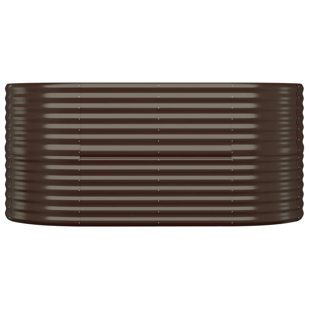 Vidaxl plantenbak 152x80x68 cm gegalvaniseerd staal bruin