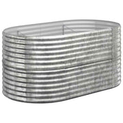 Vidaxl plantenbak 152x80x68 cm gegalvaniseerd staal zilverkleurig - afbeelding 2