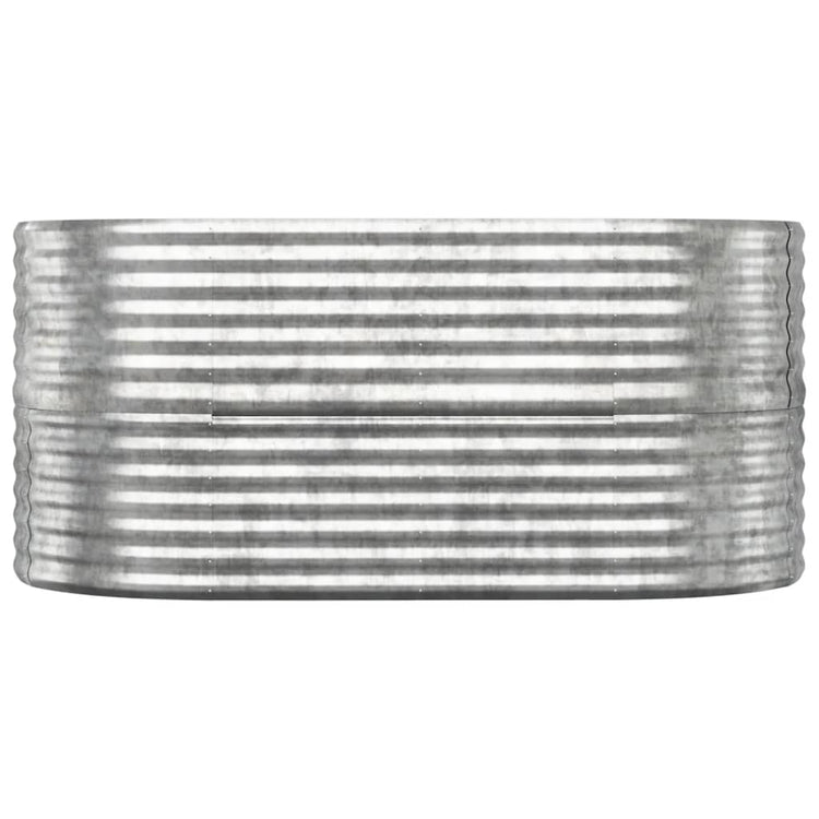Vidaxl plantenbak 152x80x68 cm gegalvaniseerd staal zilverkleurig