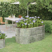 Vidaxl plantenbak 152x80x68 cm gegalvaniseerd staal zilverkleurig - afbeelding 1