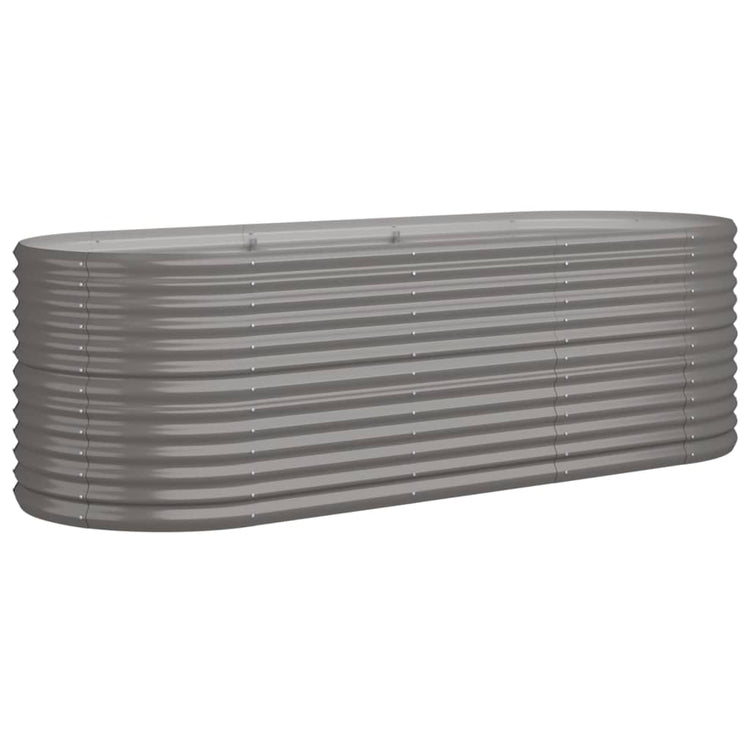 Vidaxl plantenbak 224x80x68 cm gegalvaniseerd staal grijs