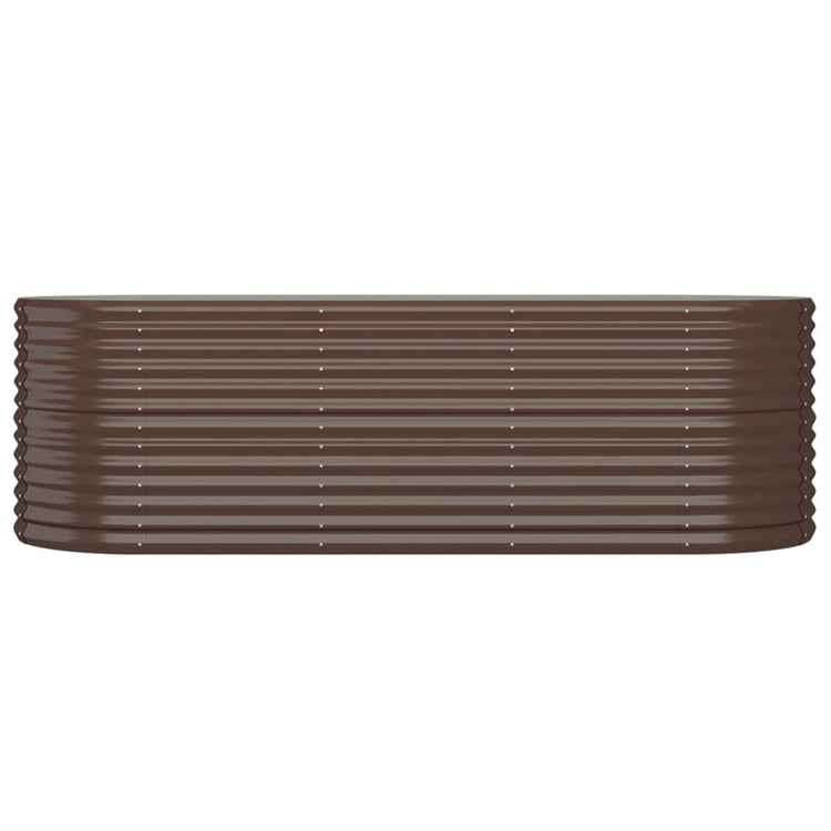 Vidaxl plantenbak 224x80x68 cm gegalvaniseerd staal bruin