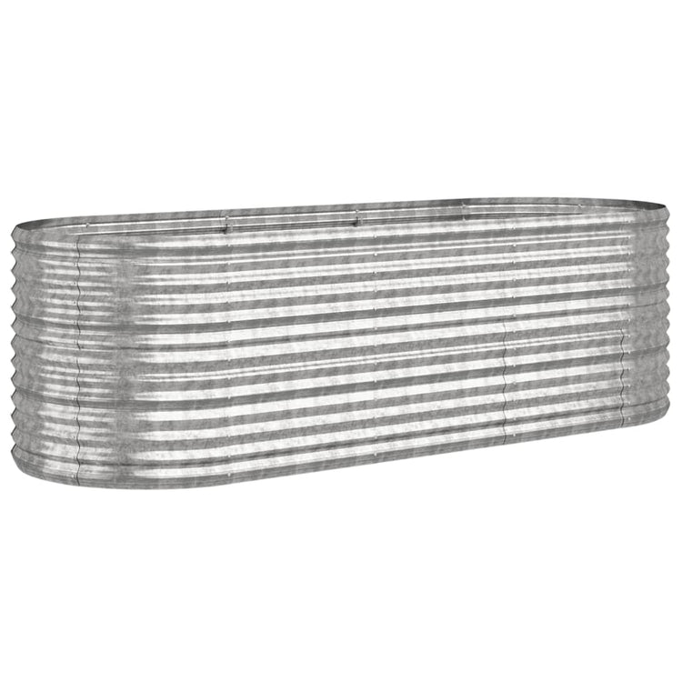 Vidaxl plantenbak 224x80x68 cm gegalvaniseerd staal zilverkleurig