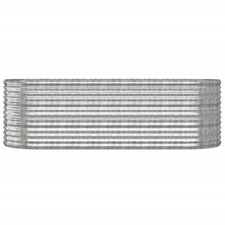 Vidaxl plantenbak 224x80x68 cm gegalvaniseerd staal zilverkleurig