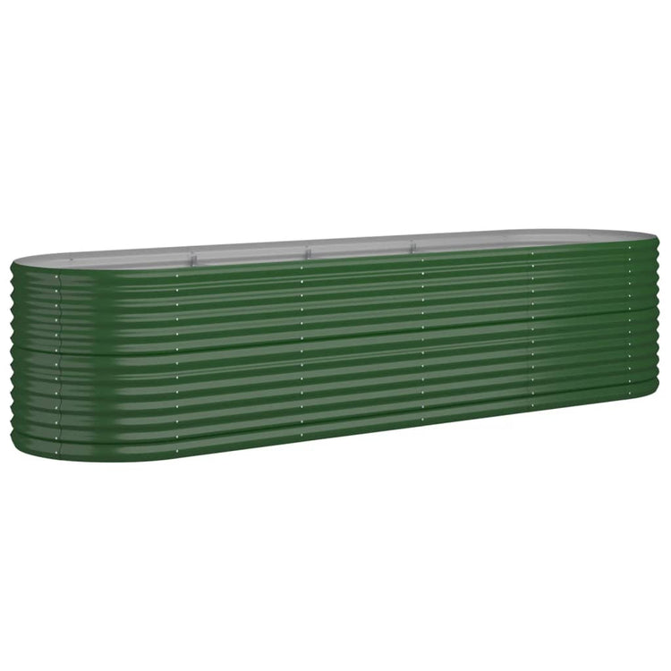 Vidaxl plantenbak 296x80x68 cm gegalvaniseerd staal groen