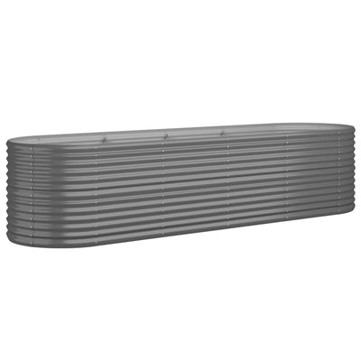 Vidaxl plantenbak 296x80x68 cm gegalvaniseerd staal grijs
