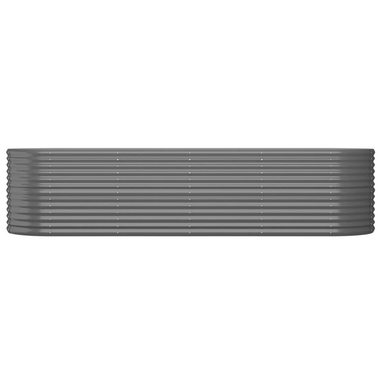 Vidaxl plantenbak 296x80x68 cm gegalvaniseerd staal grijs