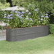 Vidaxl plantenbak 296x80x68 cm gegalvaniseerd staal grijs