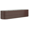 Vidaxl plantenbak 296x80x68 cm gegalvaniseerd staal bruin