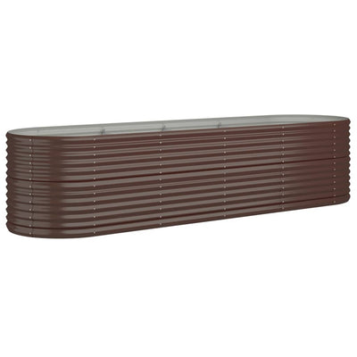 Vidaxl plantenbak 296x80x68 cm gegalvaniseerd staal bruin