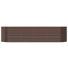 Vidaxl plantenbak 296x80x68 cm gegalvaniseerd staal bruin