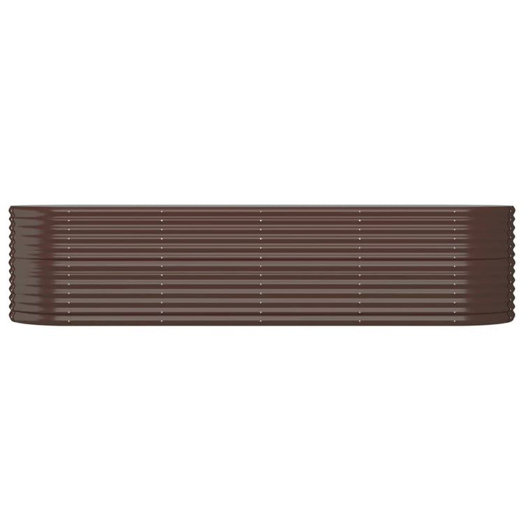 Vidaxl plantenbak 296x80x68 cm gegalvaniseerd staal bruin