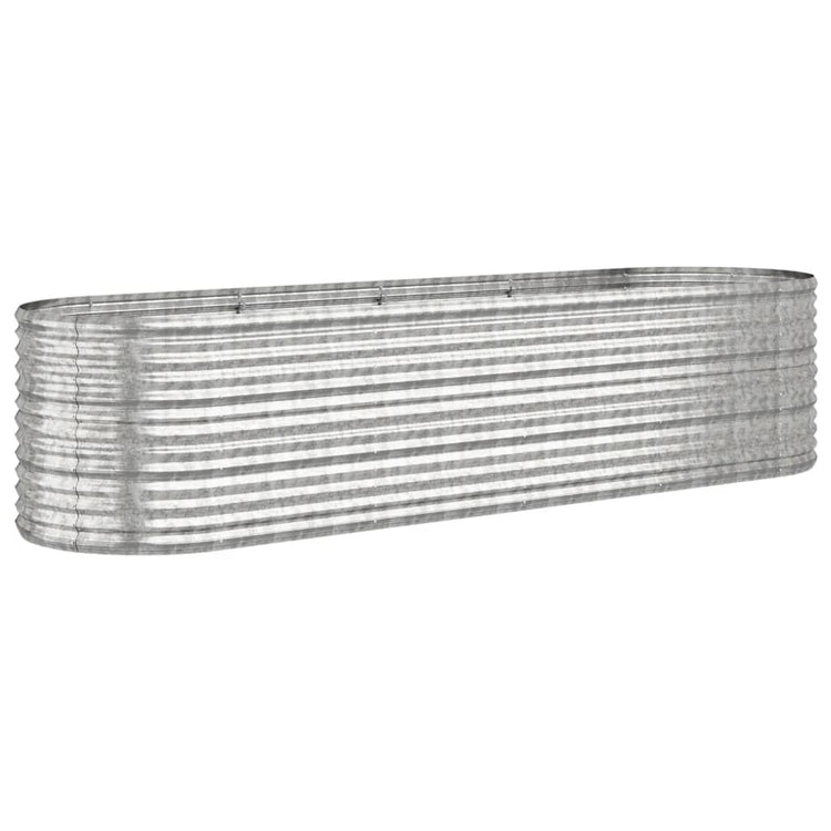Vidaxl plantenbak 296x80x68 cm gegalvaniseerd staal zilverkleurig