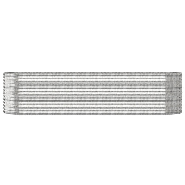 Vidaxl plantenbak 296x80x68 cm gegalvaniseerd staal zilverkleurig