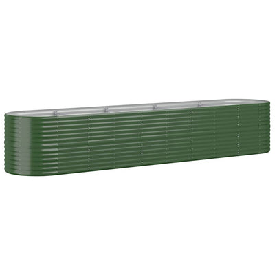 Vidaxl plantenbak 368x80x68 cm gegalvaniseerd staal groen