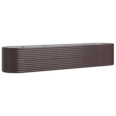 Vidaxl plantenbak 368x80x68 cm gegalvaniseerd staal bruin