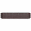 Vidaxl plantenbak 368x80x68 cm gegalvaniseerd staal bruin