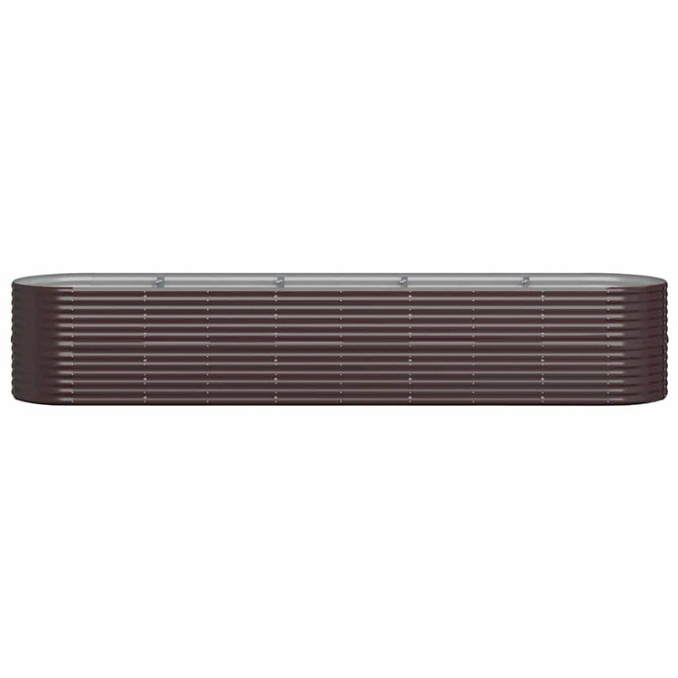 Vidaxl plantenbak 368x80x68 cm gegalvaniseerd staal bruin