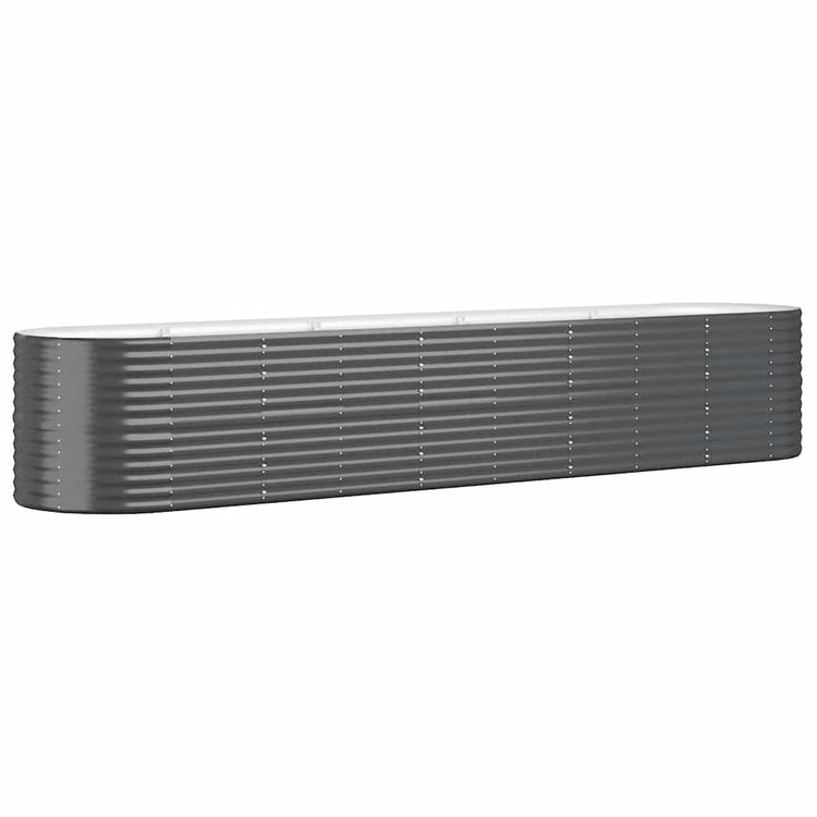 Vidaxl plantenbak 368x80x68 cm gegalvaniseerd staal antracietkleurig
