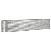 Vidaxl plantenbak 368x80x68 cm gegalvaniseerd staal zilverkleurig - afbeelding 2