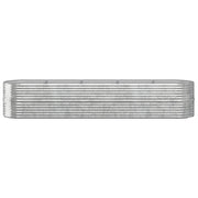 Vidaxl plantenbak 368x80x68 cm gegalvaniseerd staal zilverkleurig - afbeelding 3