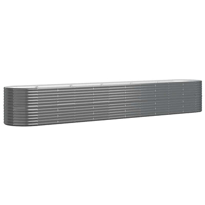 Vidaxl plantenbak 440x80x68 cm gegalvaniseerd staal antracietkleurig