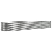 VidaXL Plantenbak 512x80x68 cm gepoedercoat staal zilverkleurig - afbeelding 2