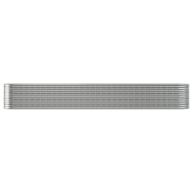 VidaXL Plantenbak 512x80x68 cm gepoedercoat staal zilverkleurig