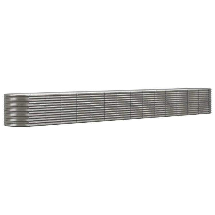 VidaXL Plantenbak 620x80x68 cm gepoedercoat staal grijs
